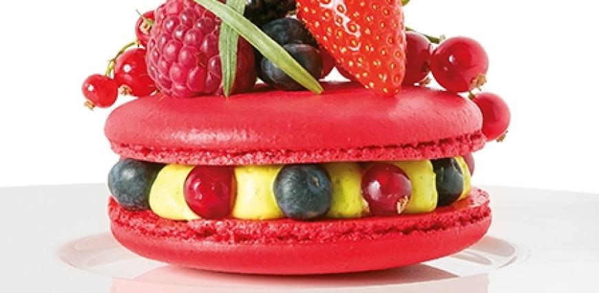 Macaron XXL aux fruits rouges